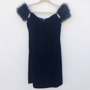 Vintage Dave & Johnny Elegant Audrey Hepburn Black Velvet Dress 11/12